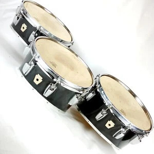 *Ludwig 12,13,14" Power Cut Monroe Marching Tenor Trio Tom Drums Black Starfire* - Picture 1 of 22