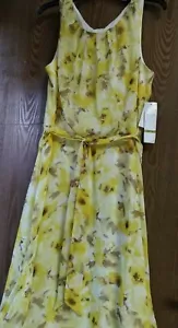 R & K Ivory Yellow Long Dress Size 14 - Picture 1 of 4