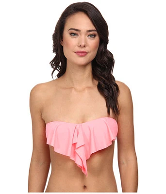 O'NEILL AGUA SALADA BANDEAU VOLANTE SIN TIRANTES BIKINI TOP DE BAÑO ROSA XS NUEVO Foto 1 de 4
