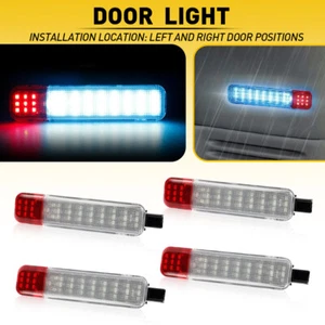 4PC LH+RH LED Door Courtesy Light Blue White Fit Chevrolet Avalanche Silverado - Picture 1 of 12