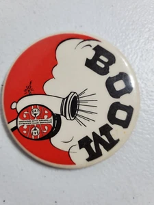 Vintage "BOOM" Growing with Amarillo Pinback Button - Picture 1 of 3