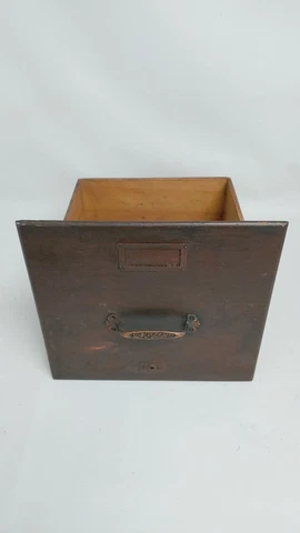 Vintage Fred Macey Company Wood Cabinet Drawer 14.75 X 11.75 X 12.75 Inches Cover