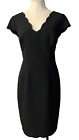 Adrianna Papell Dress 12 Black Short Sleeve Stretch Career Church