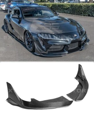 Pair Front Bumper Lip 20-Up Toyota GR Supra A91 CARBON FIBER Edition Splitter - Image 1 of 4