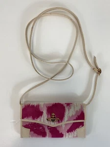 Vtg Vivienne Westwood Pink Leopard Print Pony Hair Mini Bag - Picture 1 of 9
