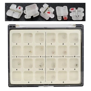 Dental Orthodontic Ceramic Brackets Braces Metal Slot Aesthetic Roth 018 3 Hook - Picture 1 of 10