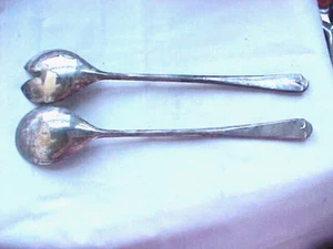 Vintage Brama EP on Zinc England Salad Spoon and Fork Silver Plate Flatware - Picture 1 of 4