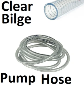 Clear Bilge Pump Boat Hose Corrugated Flexible Filter Pipe Marine Flexible Tube - Picture 1 of 3