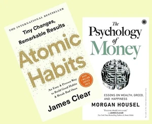 2 Book Set (Atomic Habits + The Psychology of Money) Paperback Book New Brand - Picture 1 of 4