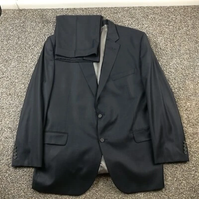 Traje Jack Victor x Loro Piana 44R Super 130s Lana Pata de Gallo Cuadros Azul 38x31 Foto 1 de 4