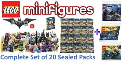 LEGO 71020 Batman Movie S2 Minifigures Set of 20 Sealed Packs + 3 Polybags BNIP - image 1 of 4