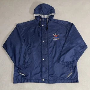 Vintage Disney Store Goofy Hooded Windbreaker Jacket XL Lined Embroidered 90s - Picture 1 of 9
