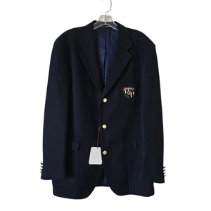 Blazer Abrigo Deportivo FACONNABLE Doble Pecho Azul Marino Mezcla Lana Talla M/L - Imagen 1 de 13