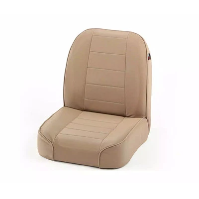 Rugged Ridge Tan Low-Back Front Vinyl Seat for Jeep CJ-3 CJ-5 CJ-6 CJ-7 Single - Image 1 of 4