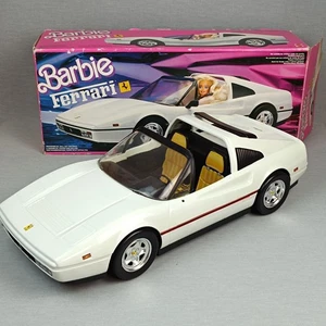 Mattel Barbie Ferrari Weiß ❤️  1986 mit Orginalkarton Auto ca. 53cm VINTAGE - Bild 1 von 24