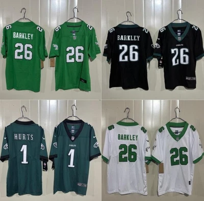 Duty-Free YOUTH'S Boys Eagles Saquon Barkley #26 Jalen Hurts #1 Stitched Jersey