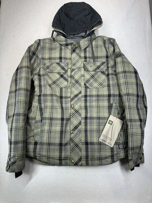 686 男式 Woodland 绝缘夹克鼠尾草格子小号全新带标签 — 第 1/4 张图片