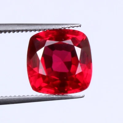 Red Ruby Blood 7.55 Ct. Square Cut Mozambique Certified RARE Loose Gemstone - Image 1 of 4