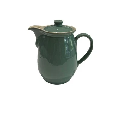 Denby Manor Green 1.5 Pint Tea Coffee Pot Hot Water Jug & Lid Vintage Stoneware - Image 1 of 4
