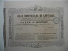 Caja Universal de Capitales,  uralte Versicherung aus Spanien von 1859