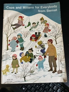 Bernat: MÜTZEN & FÄUSTLINGE FÜR ALLE 1962 Strickheft #109 auch Hausschuhe! - Bild 1 von 5