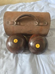 Vintage Woodl Bolling Ball Pair Set of 2 - Picture 1 of 4