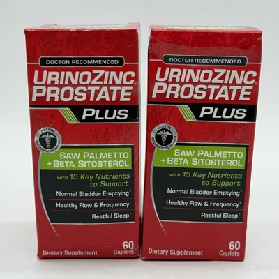 (Lote de 2) Suplemento de próstata Urinozinc Plus con beta sitosterol caducidad 28/01 Foto 1 de 4