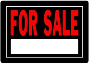 840131 for Sale Sign with Space for Fill In, Black and Red Aluminum Metal, 10X14 - Picture 1 of 12