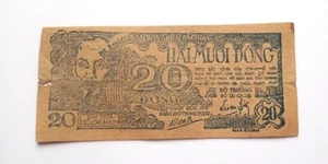 Vietnam (North), 20 Dong, ND (1948), P-25a, Rare 1st Indochina War 007 serial # - Picture 1 of 2