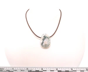 Baum Achat Heilkristall Halskette Lederband Sterlingsilber Schwangerschaft  - Bild 1 von 2