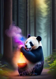 Impresión de Bellas Artes Alchemist Panda 13x19" - solo 6 impresiones firmadas y numeradas hechas - Imagen 1 de 5