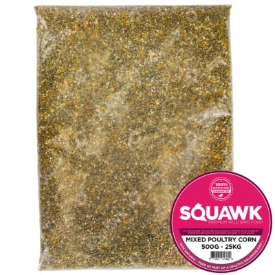 SQUAWK Mixed Poultry Corn - Nutritious Protein Rich Food For Chicken Geese Duck