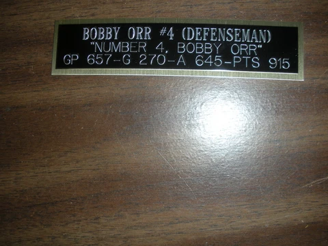 BOBBY ORR NAMEPLATE FOR AUTOGRAPHED PUCK/JERSEY CASE/PHOTO Cover