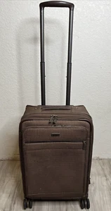 HARTMANN CENTURY JOURNEY EXPANDABLE MOCHA SPINNER ROLLING LUGGAGE BAG 22” - Picture 1 of 24