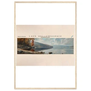 Lake Wallenpaupack Pennsylvania Framed Print Lake House Decor Panoramic Wall Art - Picture 1 of 7