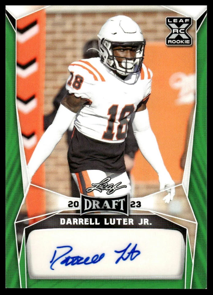 2023 Leaf Draft #BA-DLJ Darrell Luter Autographs Green - Image 1 of 2