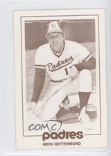1977 San Diego Padres Schedule Cards Merv Rettenmund (Type I)