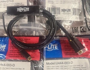 9 Pieces Of Tripp-Lite USB 3.1 Gen 1 Type C Male To DVI Male 3ft - Picture 1 of 2