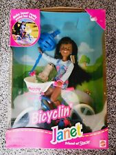 NIB 1996 BICYCLIN' JANET Friend Of Stacie 8" Doll & Bike Playset #16735 Mattel