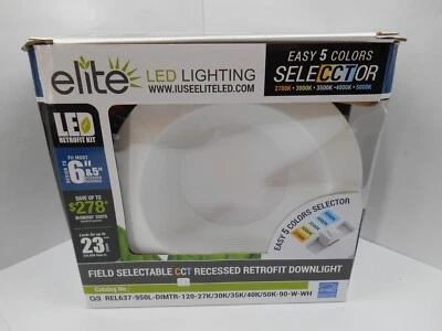 Elite REL637-950L-DIMTR-120-27K30K/35K/40K/50K-90-W-WH светодиодный утопленный модернизация - Изображение 1 из 4