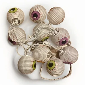 Halloween 10ct eyeball String Lights Indoor/outdoor Use 8.5’ - Picture 1 of 2