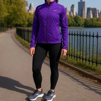 Brooks | Shelter Technology Women's Running Jacket Floral Etch Size M Athleisure - Image 1 of 4