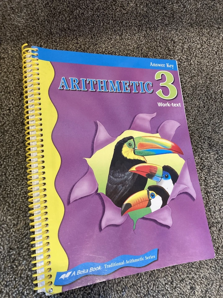 ABeka gr.3/3rd MATH Arithmetic Worktext Key/answer /key. - Image 1 of 4