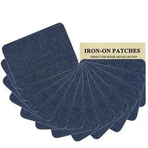 Denim Iron-on Jean Patches Repair Patches for Jeans Inside & Outside 100% Cot... - Picture 1 of 6