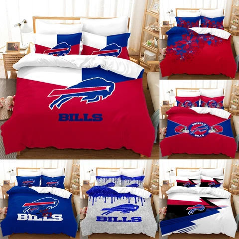 Buffalo Bills Bedding Sets Cotton Blend Duvet Cover Pillowcase Quilt Cover Gift Cover