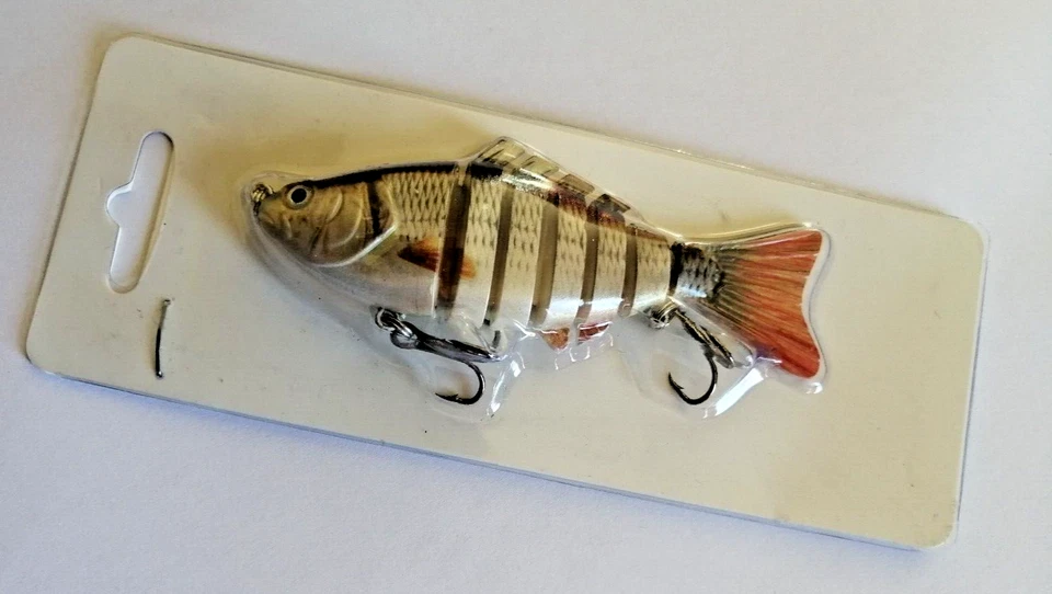 Leurre Articulé  Gardon Rotengle 7 Segments Pêche Carnassier Brochet Sandre - Photo 1/4