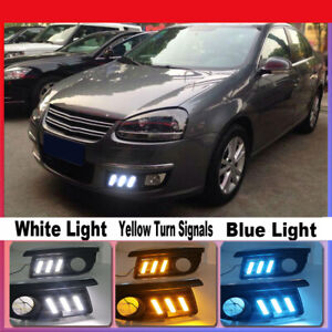 For VW Jetta MK5 Sagitar 06~10 LED DRL Daytime Running Lights Fog Lamps Bumper