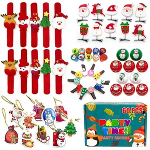 60 PACK Christmas Party Favors Stocking Stuffers Small Prizes for Kids Bulk Toys - Picture 1 of 9