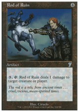Magic the Gathering MTG Rod of Ruin (314) Seventh Edition   LP