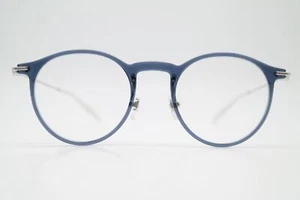 Brille MONT BLANC MB0099O Blau Silber Weiß Oval Brillengestell eyeglasses Neu - Bild 1 von 6